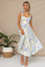 Powder Blue Floral Shoulder Tie Dress Asia Direct 