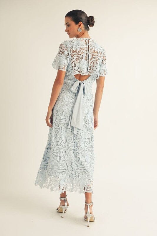 Powder Blue Peak-a-Boo Lace Dress just me 