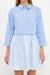 Powder Blue Striped Contrast Shirt Dress English Factory 