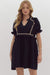 Pre-Fall Puff Sleeve Dress with Ric Rac Entro 