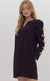 Puff Sleeve Crepe Dress w/ Sequin Bow arms entro 