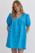 Puff Sleeve Dress with Button Detail entro 