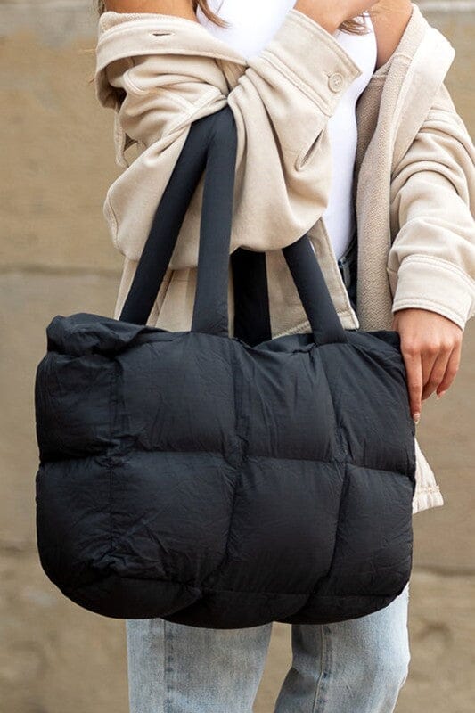 Puffer Zipper Tote Shewin 