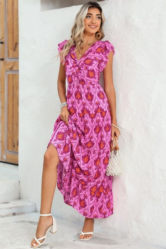 Purple Boho Medallion Maxi Shewin 