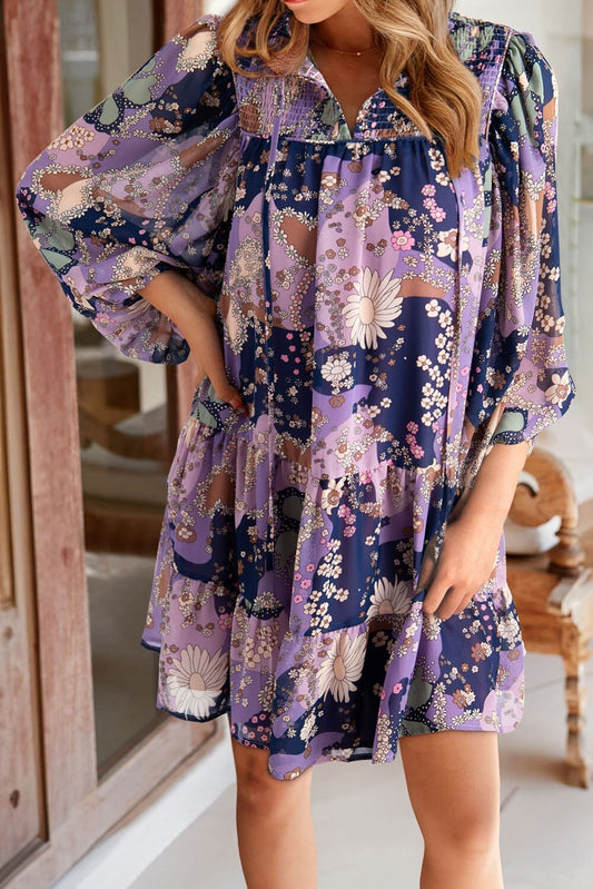Purple Daisy Dress Shewin 
