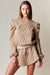 Quilted Puff Sleeve Top And Skort Set rareraw 