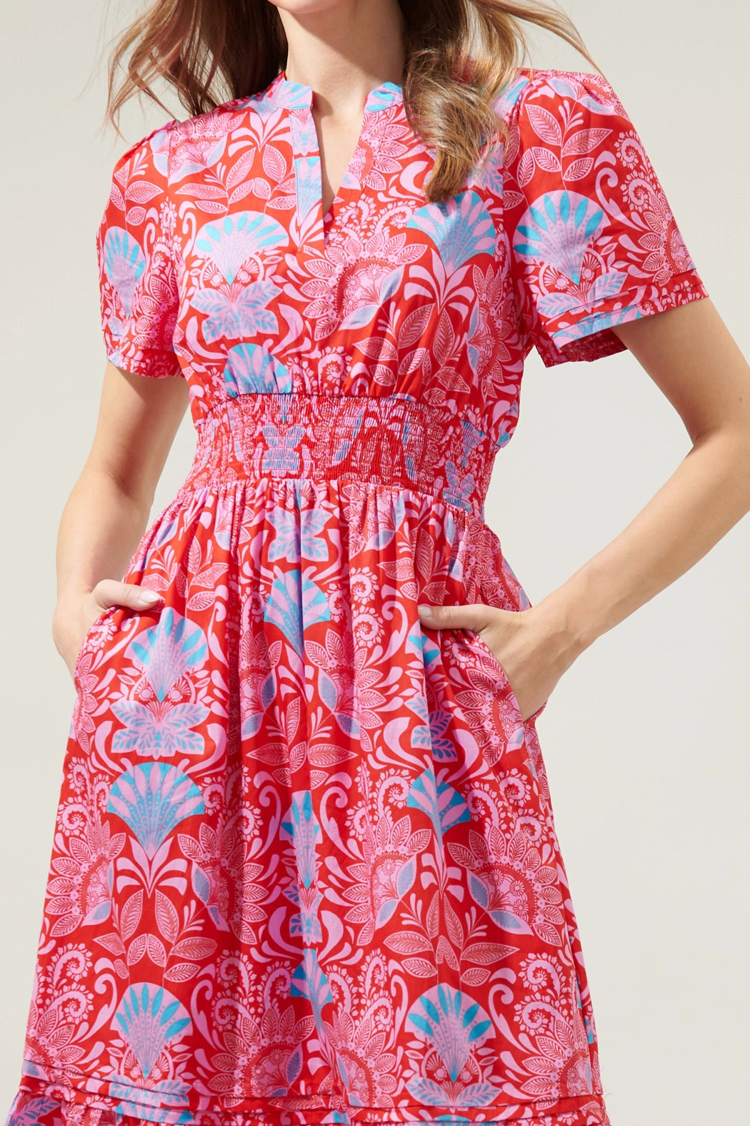 Radiant Floral Belraj Poplin Maxi Dress Sugarlips 