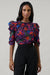 Raveena Midnight Floral Drape Sleeve Top Sugarlips 