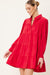 Red Button Down Tiered Dress idem ditto 