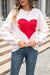 Red Valentine Heart Graphic Sweater Shewin 