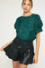 Ruched Sleeve Sequin Top entro 