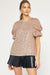 Ruched Sleeve Sequin Top entro 