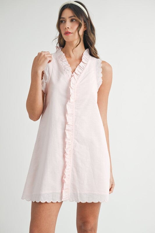 Ruffled Linen Dress Mable 