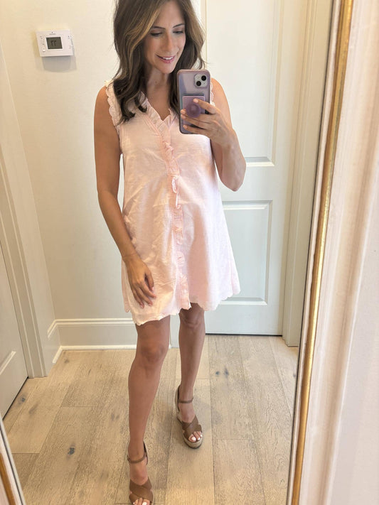 Ruffled Linen Dress Mable 