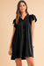 Ruffled Sleeve V-Neck Dress Shiying 