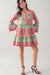 RUFFLED TRIM AZTEC PRINT TIERED DRESS Trend Notes 