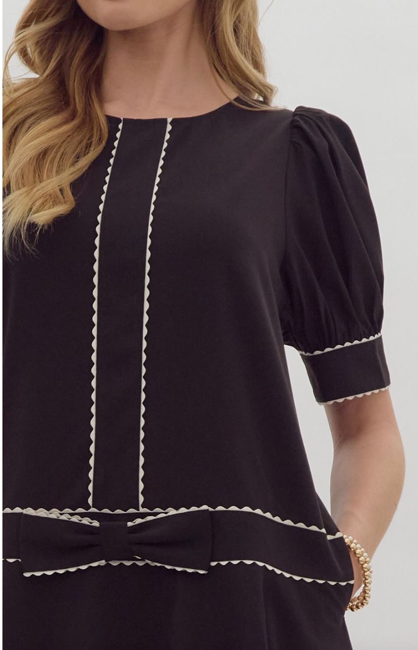 Scallop Trim Bow Dress entro 