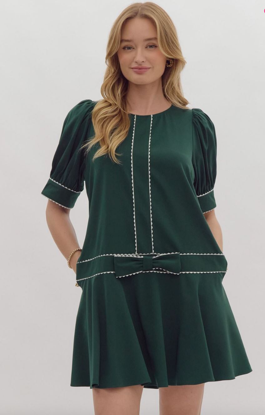 Scallop Trim Bow Dress entro 