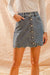 Scalloped Jean Skirt - Ships April So Me 