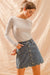 Scalloped Jean Skirt So Me 