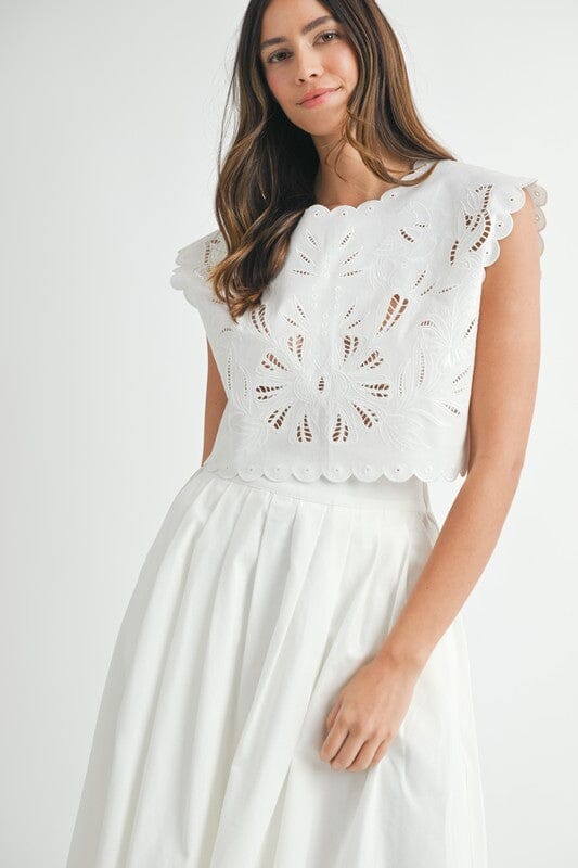 Scalloped Midi Skirt Set Mable 