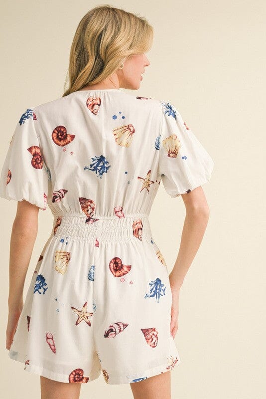 Shell Print Romper jodifil 