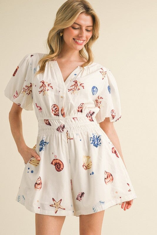 Shell Print Romper jodifil 
