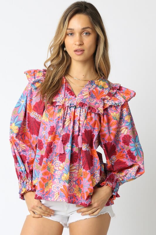 Sibley Floral Shirt Olivaceous 