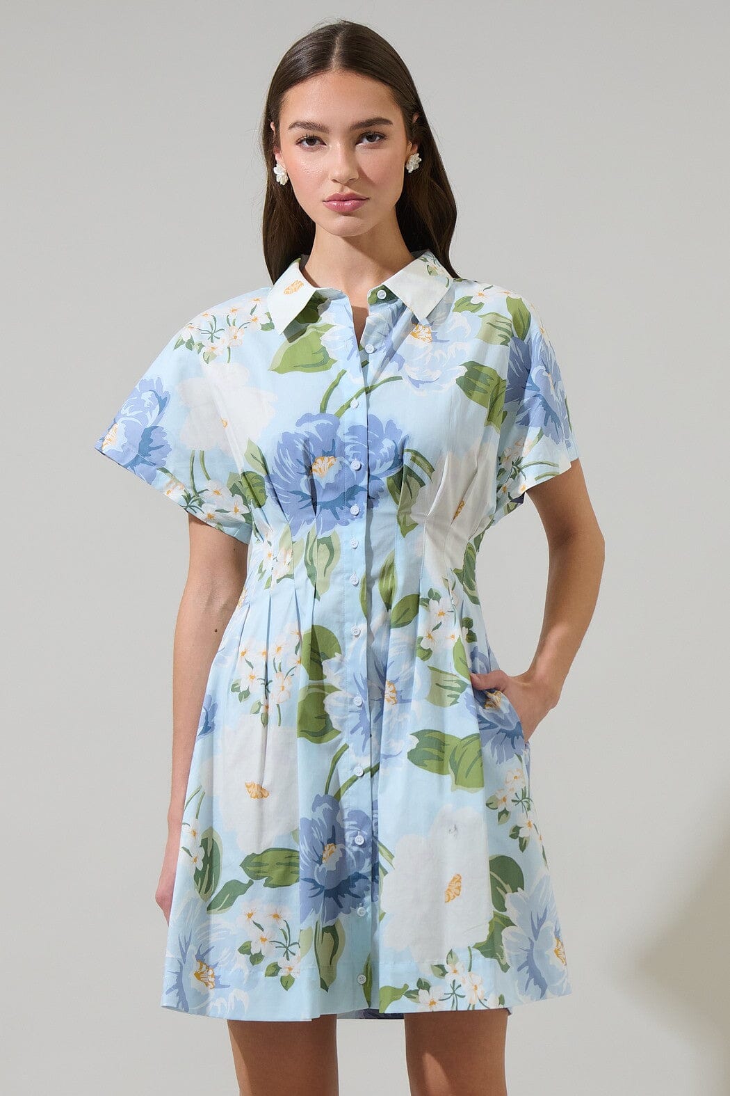 Sloane Floral Alix Mini Dress sugarlips 