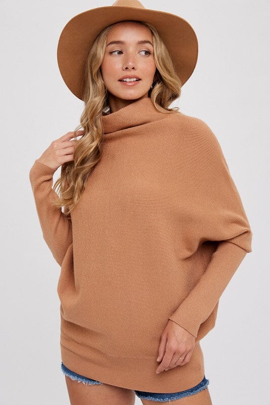 Slouch Neck Dolman Sweater Bluivy 