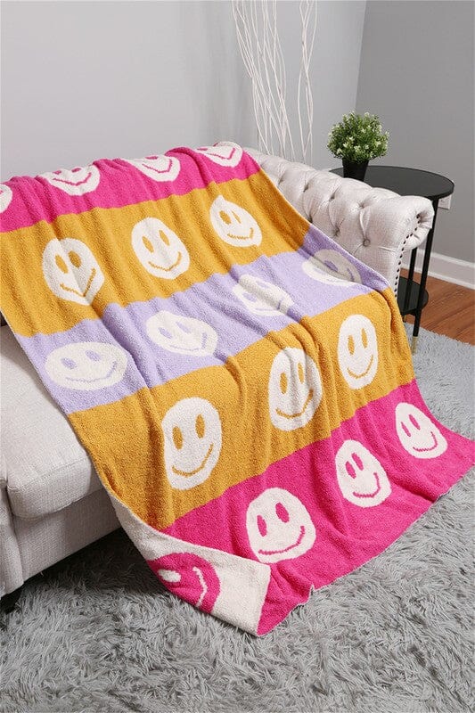 Smiley Face Reversible Dream Blanket SNAP-Something New And Pretty 