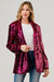 Split Color Sequin Blazer geegee 