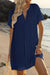 Split Neck Loose Solid Dress Wholesalesir 