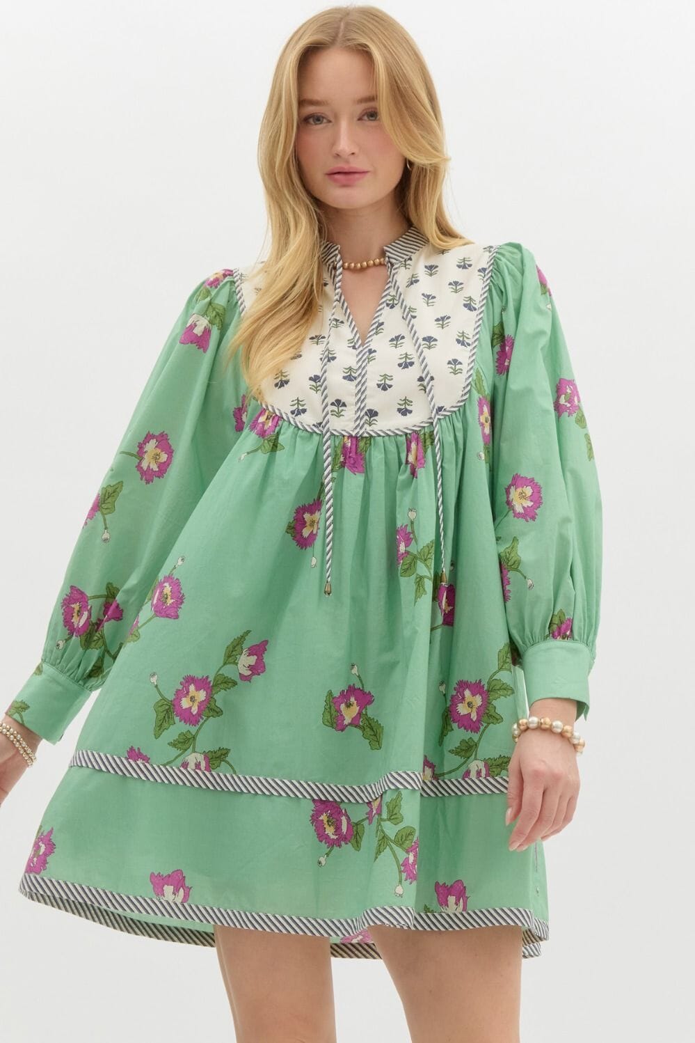 Spring 2025 Mixed Floral Dress - Ships mid-January Entro 