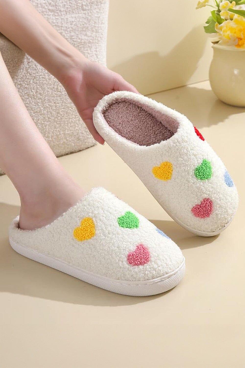 Spring Heart Slippers shewin 