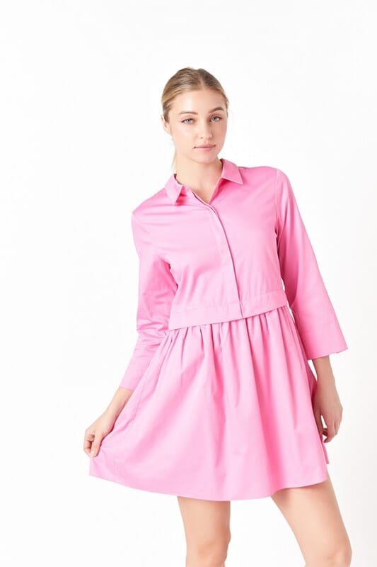 Spring Shirt Dress English Factory 