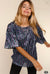 SS Lavender and Silver Sequin Tunic Top Haptics 