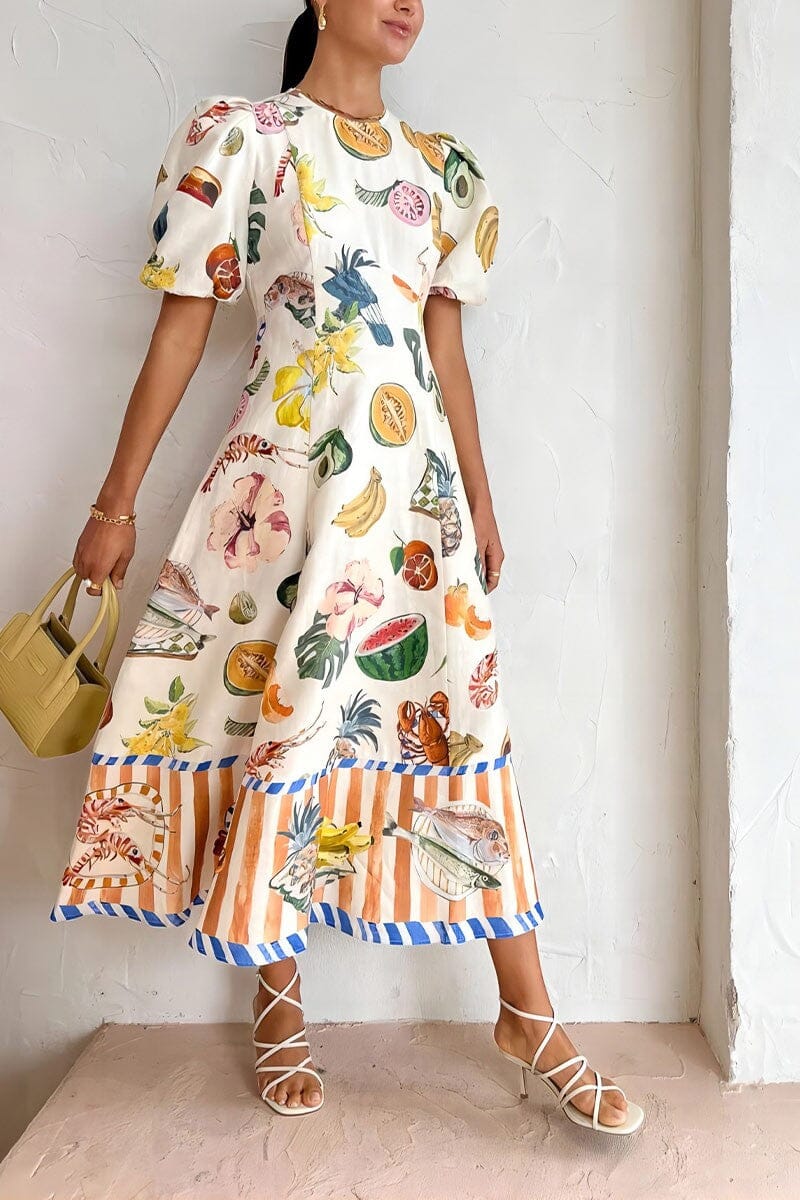 St. Tropez Print Midi Mayah Overseas 