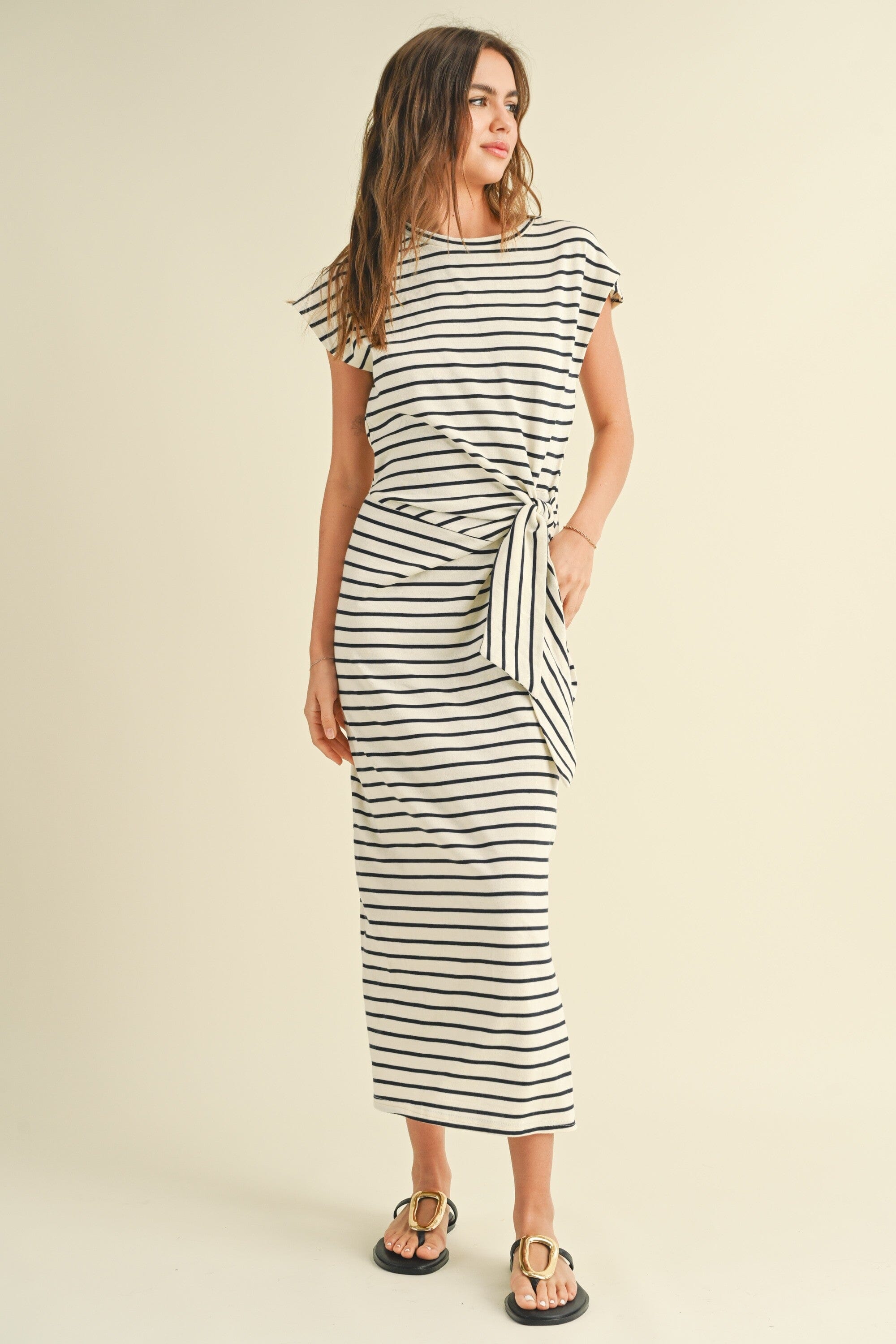 Stripe Knot Dress miou muse 