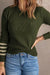 Striped Cuff Crewneck Sweater Wholesalesir 