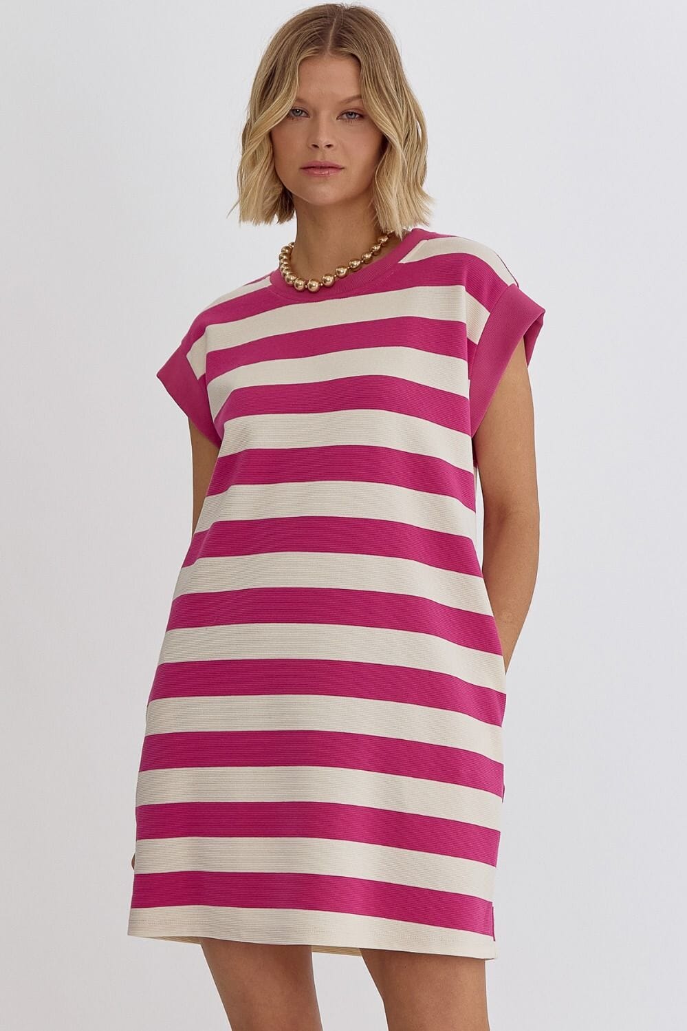 Striped Knit Everyday Dress entro 