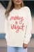 Striped Merry Bright Letter Christmas Sweater Youmi 