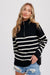 Striped Quarter Zip Pullover Bluivy 