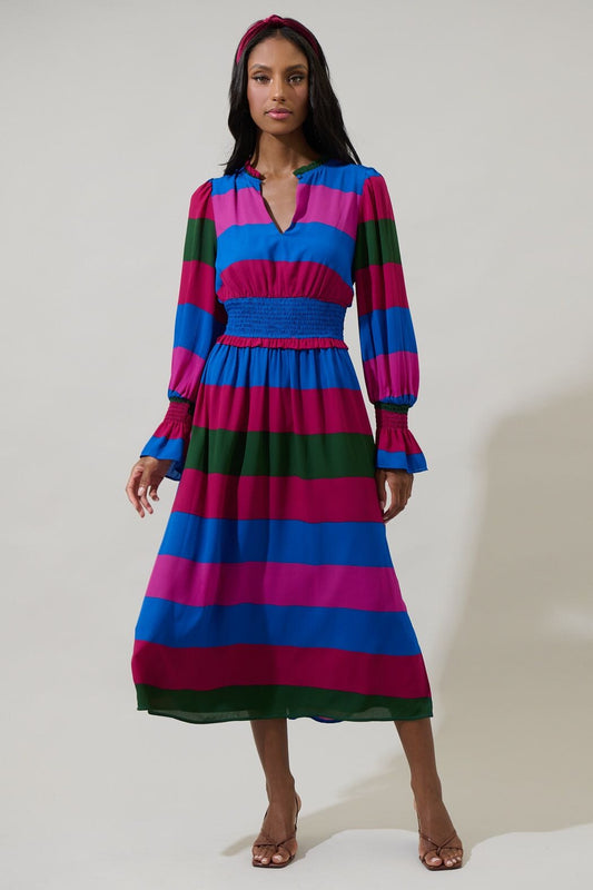 Striped Ria Maxi Dress Sugarlips 