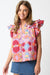 Sutton Floral Top Olivaceous 