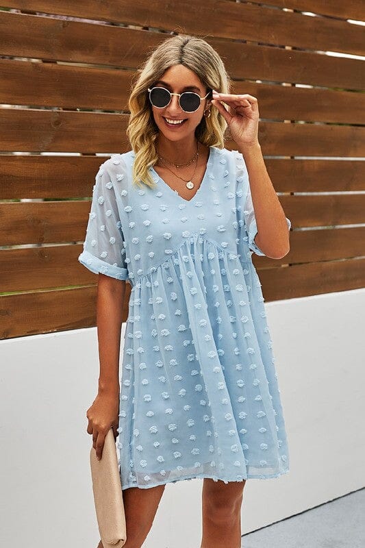 Swiss Dotted V-Neck Dress - FINAL SALE supreme fashion 