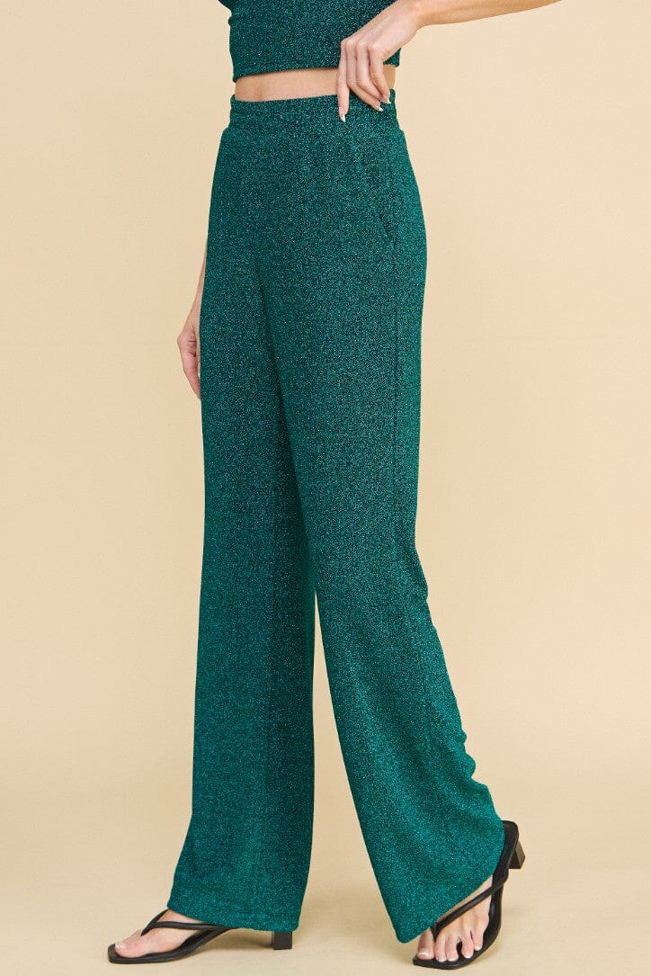 Teal Areum Lurex Pants If She Loves 