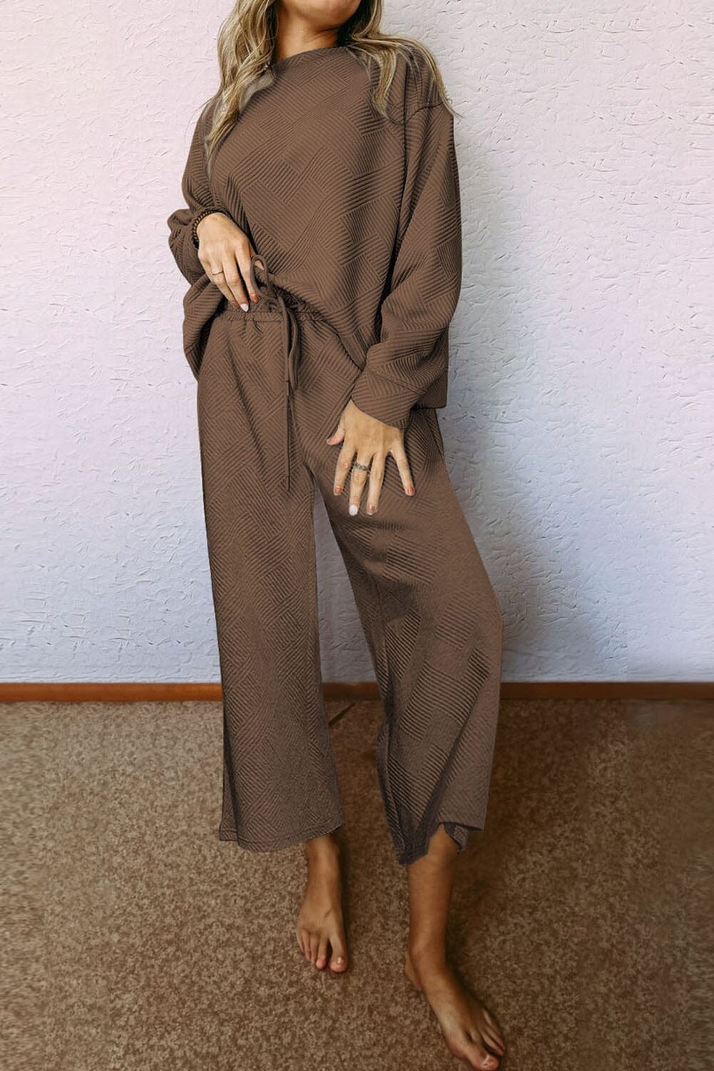 Textured 2 Piece Slouchy Outfit Youmi 