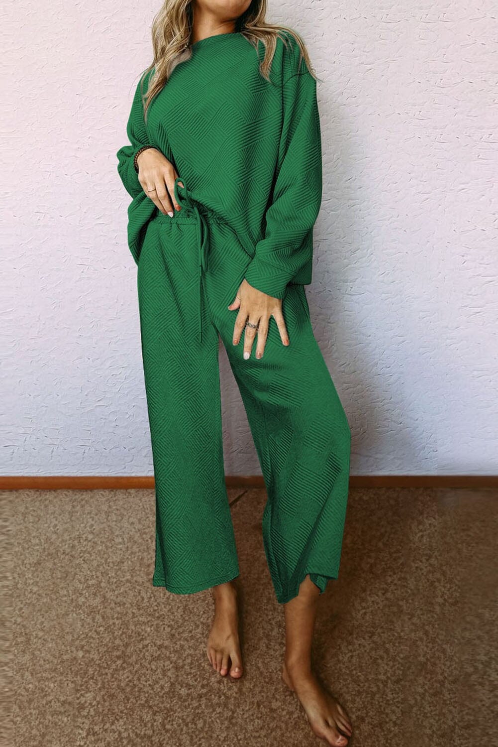 Textured 2 Piece Slouchy Outfit Youmi 