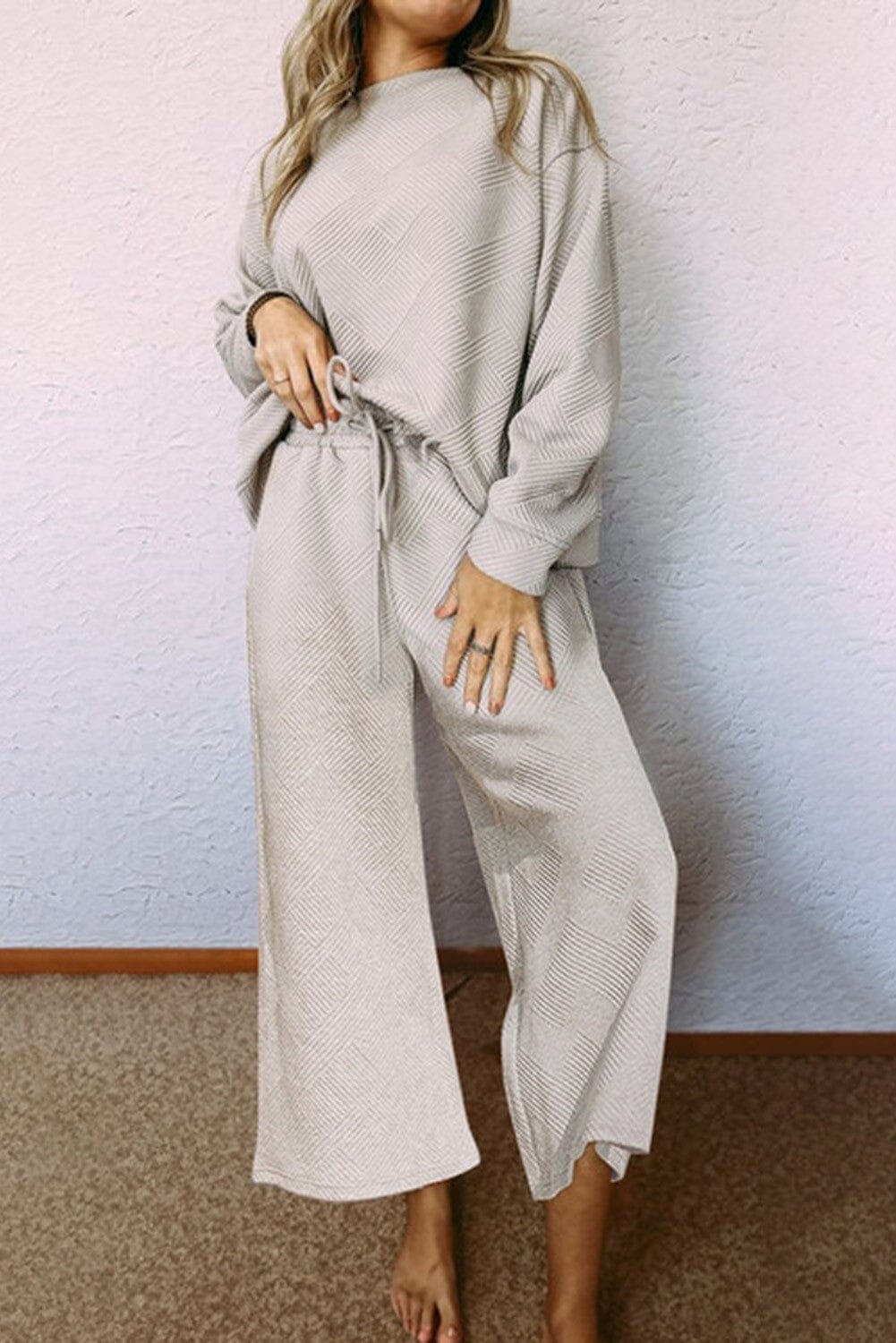 Textured 2 Piece Slouchy Outfit Youmi 